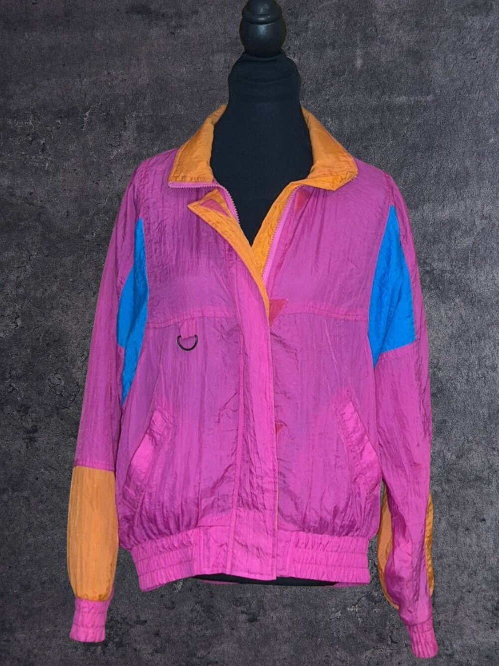 Vintage G-4000 Women's Size M Neon Pink Windbreaker (1302)